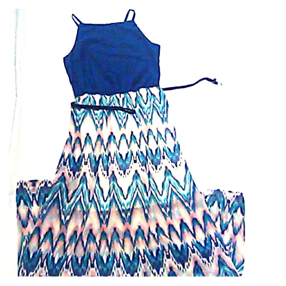 Floor length pattern dress